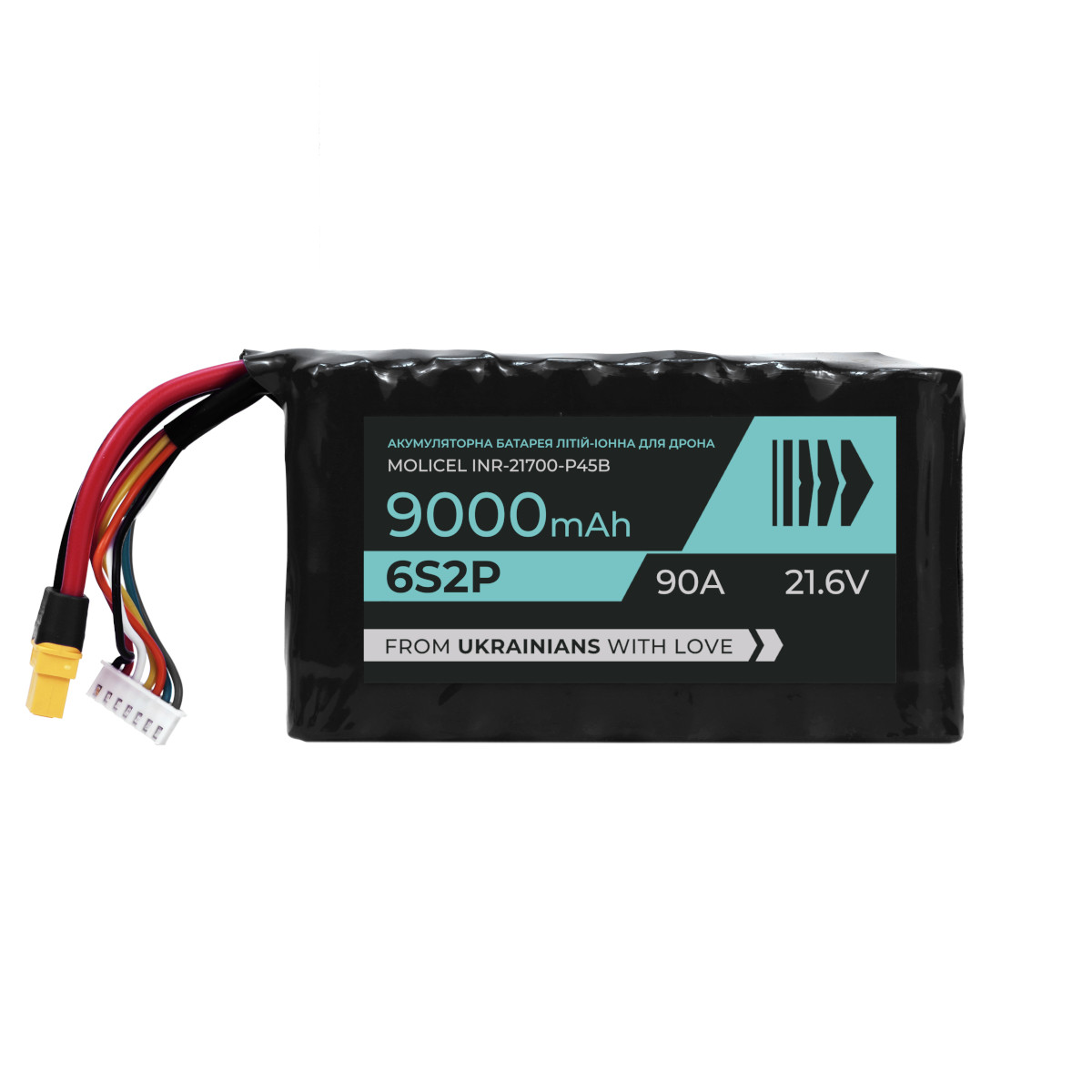 Акумулятор для FPV-дрону BTRY 6S2P на елементах Molicel INR21700-P45B